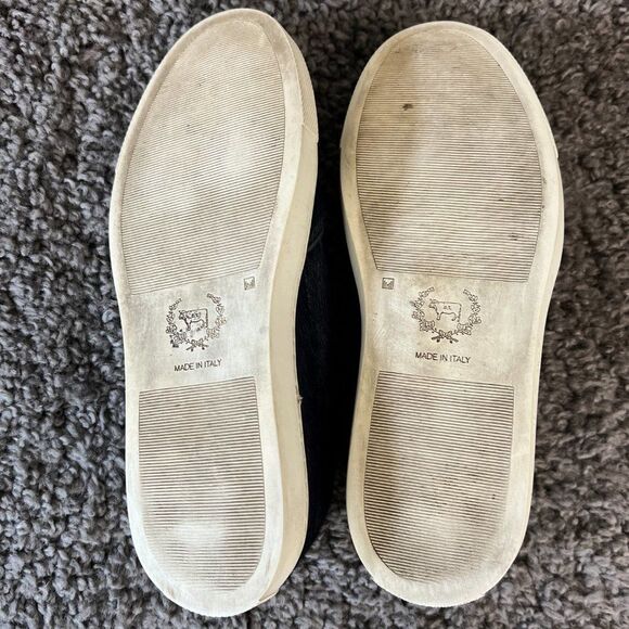 Del Toro Pony Hair Loafers Womens 6 Blue Slip On Comfort Shoe Handmade in Italy - Picture 12 of 12